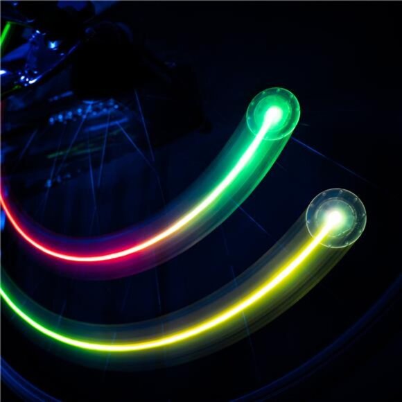 Color Morphing LED Bicycle Spoke Clip Lights, 2 Mini LED Lights - Picture 5 of 6